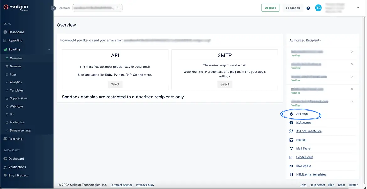 Mailgun API